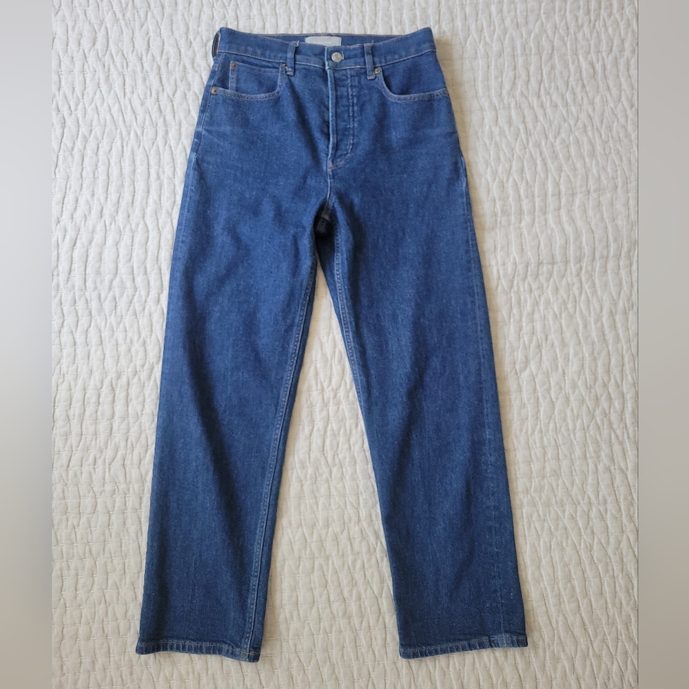 Everlane The Way-High Jean Dark Wash Denim Size 28 High Rise Regular EUC